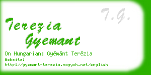 terezia gyemant business card